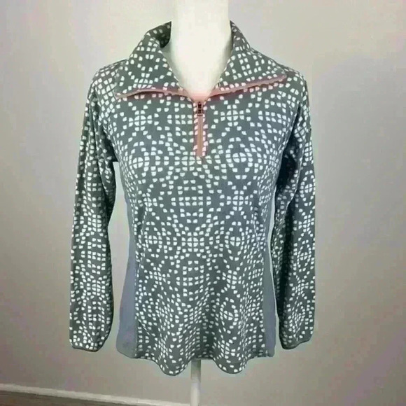 Columbia Light Grey Pullover Fleece Jacket Size M - Picture 1 of 10